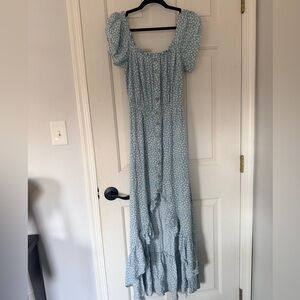 Blue Floral Maxi Dress